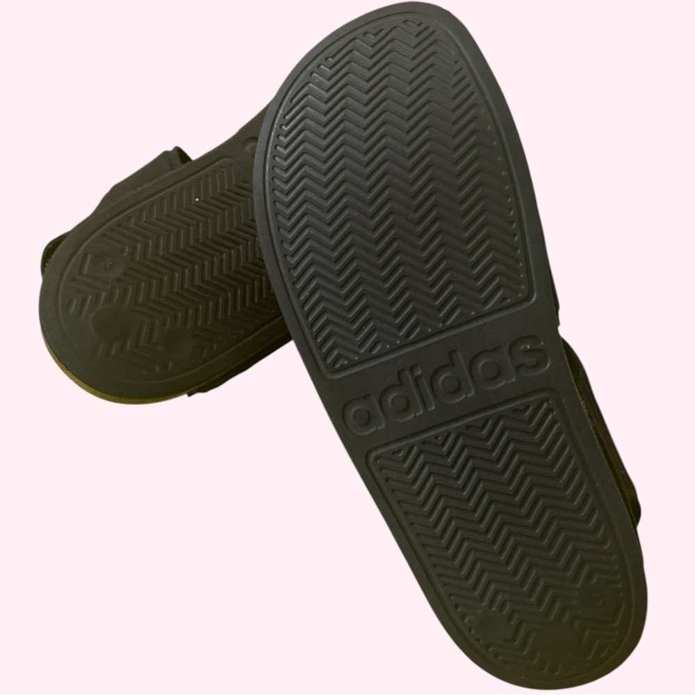 Adidas Kids Black Slide Sandals - Picture 3 of 4